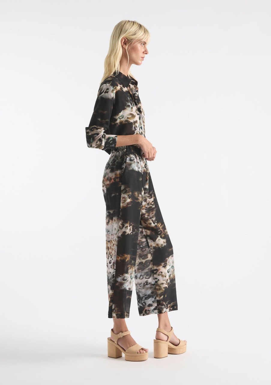 Clothing Mela Purdie | Mela Purdie Print Silk Pace Pant Illusion