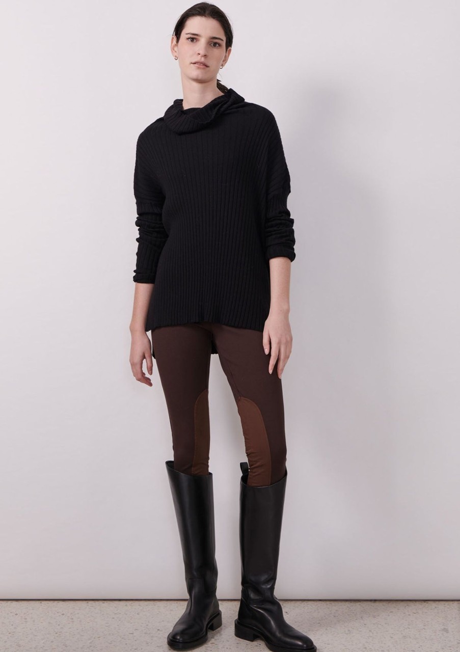 Clothing POL Clothing | Pol Clothing Crielle Ribbed Rollneck Black