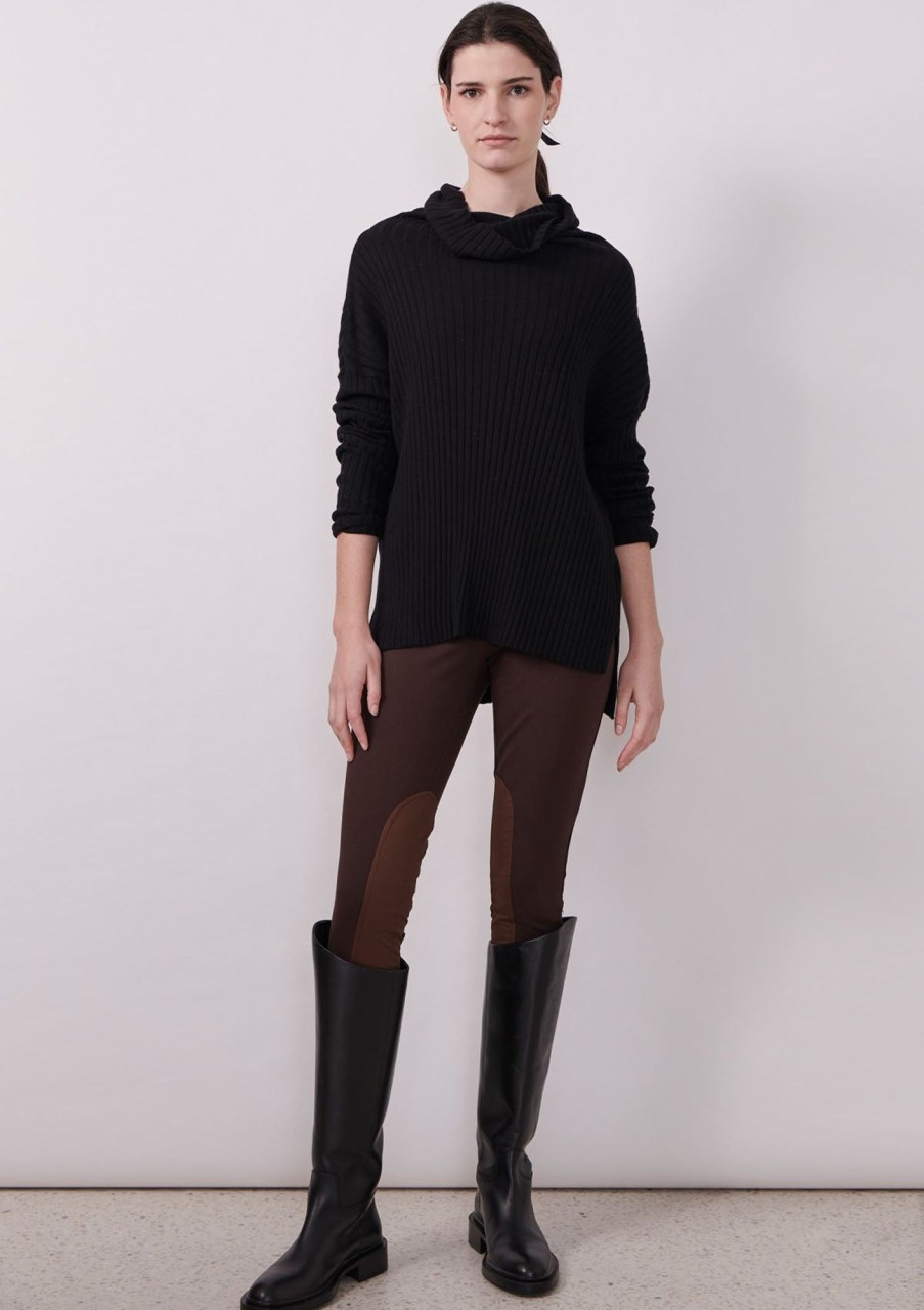 Clothing POL Clothing | Pol Clothing Crielle Ribbed Rollneck Black