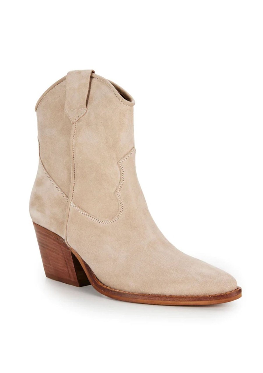 Accessories Estilo Emporio | Estilo Emporio Cavalier Suede Boot Sand Suede