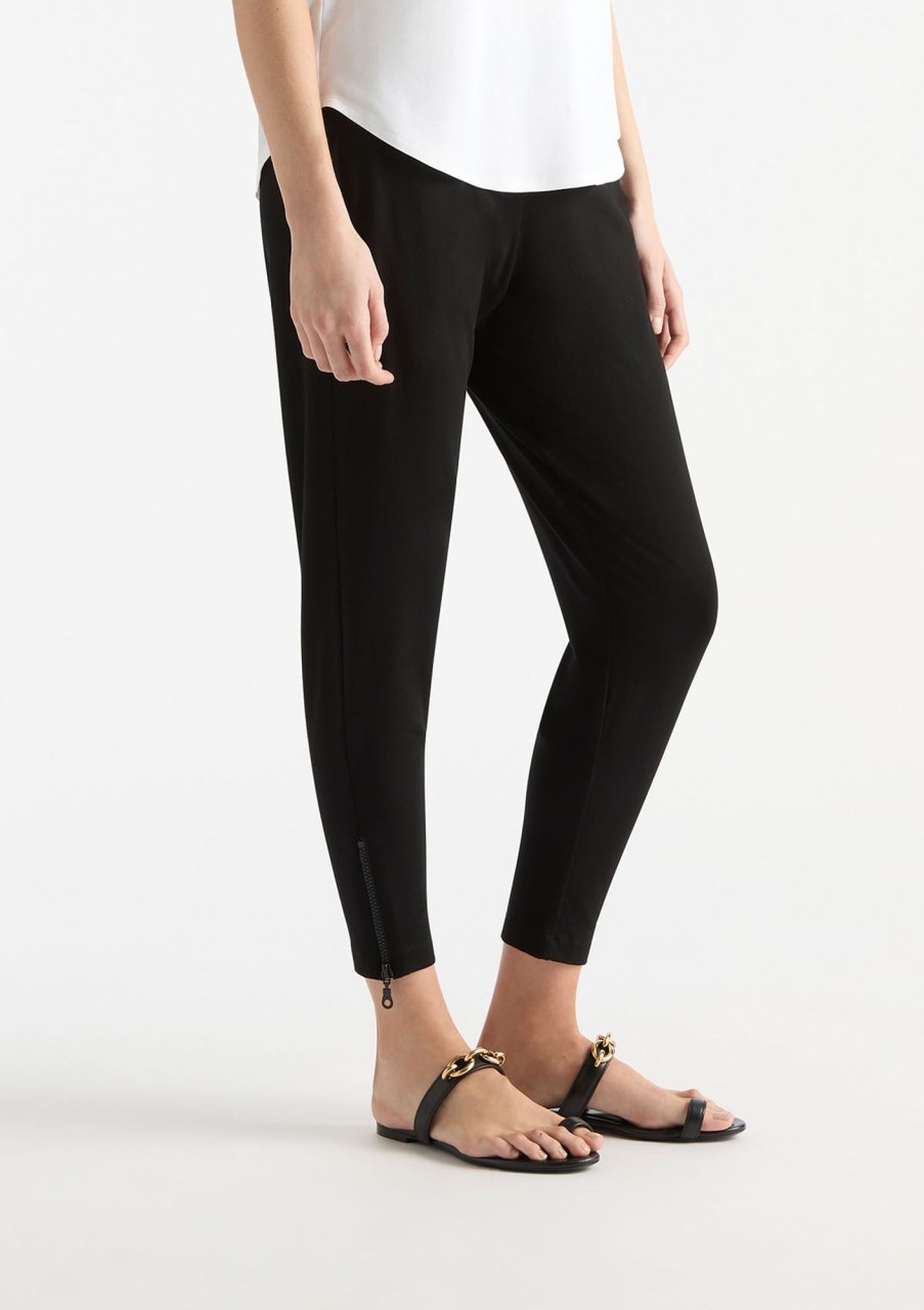 Clothing Mela Purdie | Mela Purdie Matte Jersey Zip Stiletto Pant