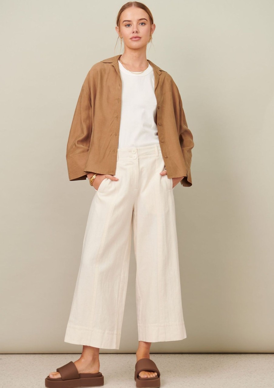 Clothing POL Clothing | Pol Clothing Fringe Pant Natural