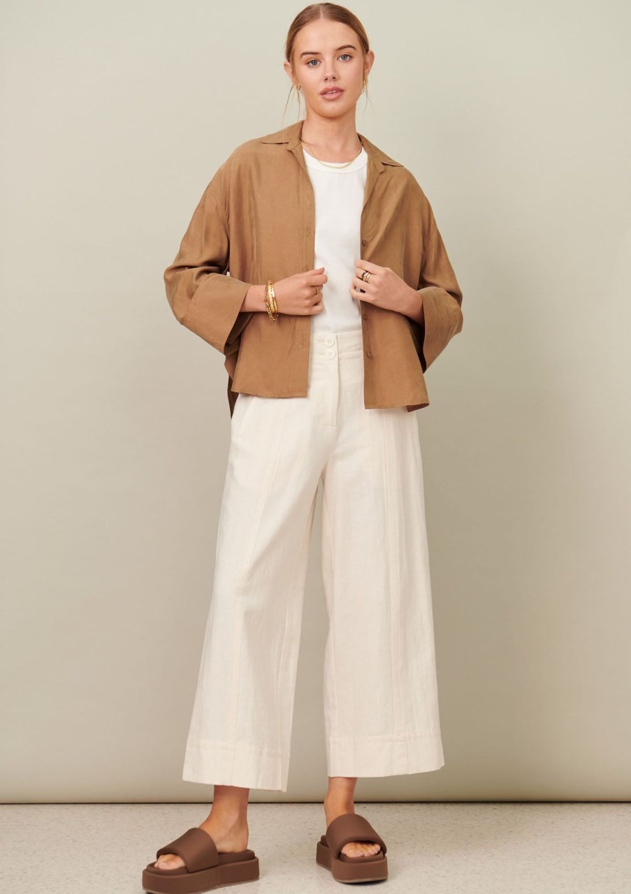 Clothing POL Clothing | Pol Clothing Fringe Pant Natural