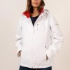 Clothing Saint James | Saint James Ste Donna Waterproof Jacket Blanc Sanguine