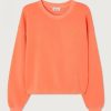 Clothing American Vintage | American Vintage Izubird Sweatshirt Orange Fluo