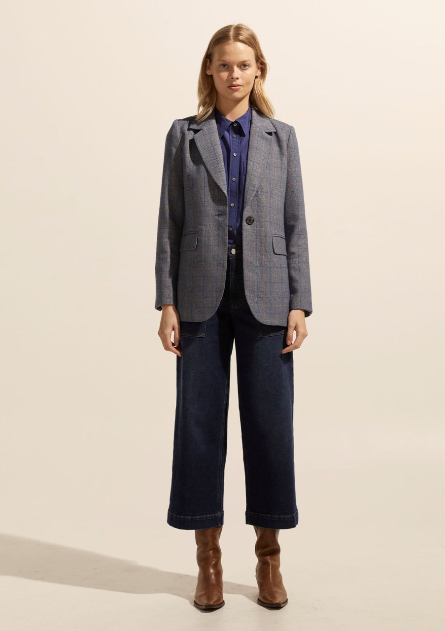 Clothing Zoe Kratzmann | Zoe Kratzmann Scout Jacket Sapphire Check