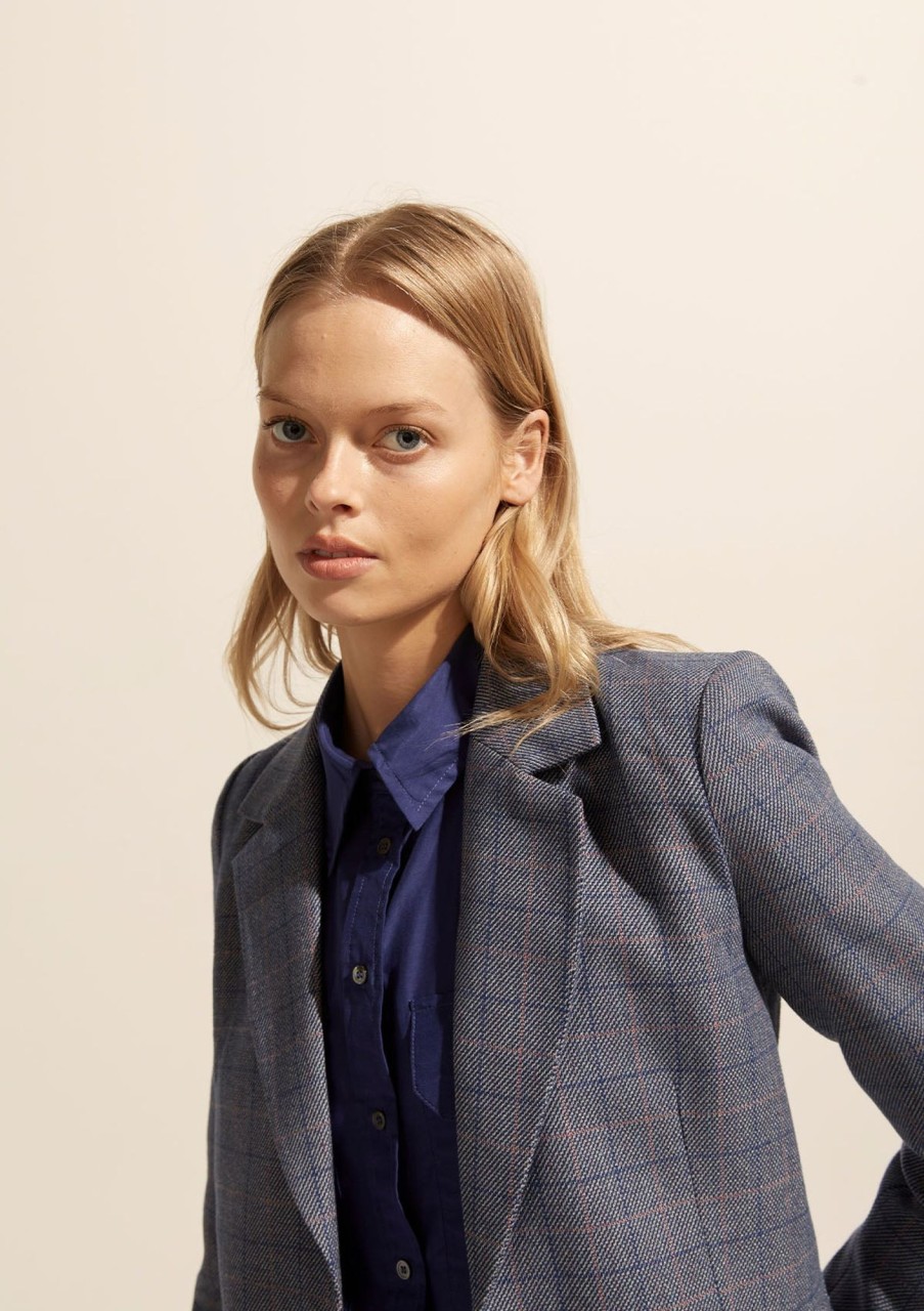 Clothing Zoe Kratzmann | Zoe Kratzmann Scout Jacket Sapphire Check