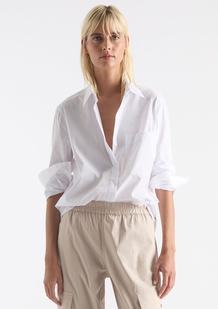 Clothing Mela Purdie | Mela Purdie Microprene Chisel Pocket Shirt