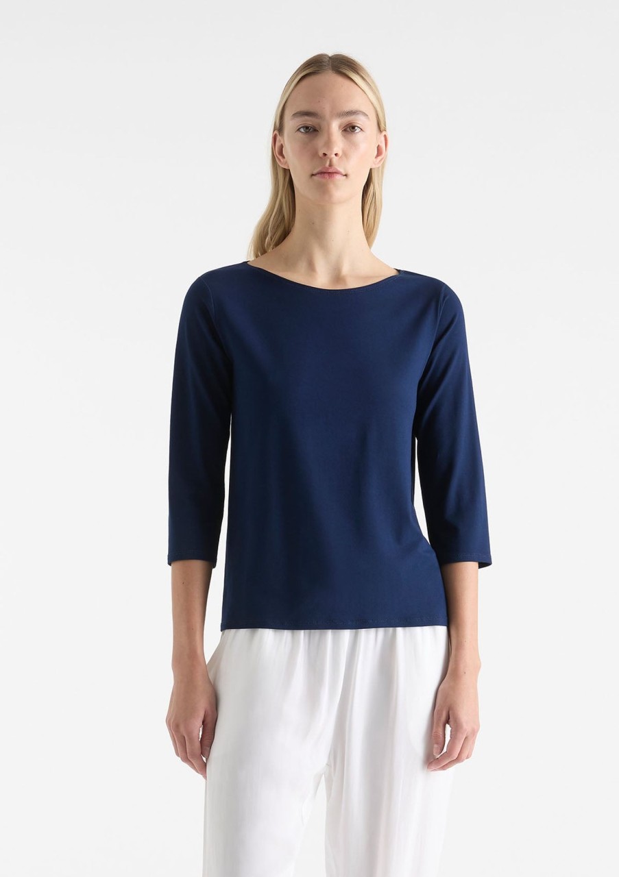 Clothing Mela Purdie | Mela Purdie Matte Jersey Relaxed Boatneck