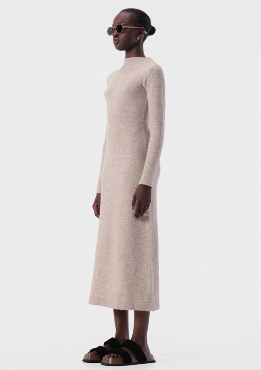 Clothing Elka Collective | Elka Collective Oslo Knit Dress Oatmarle