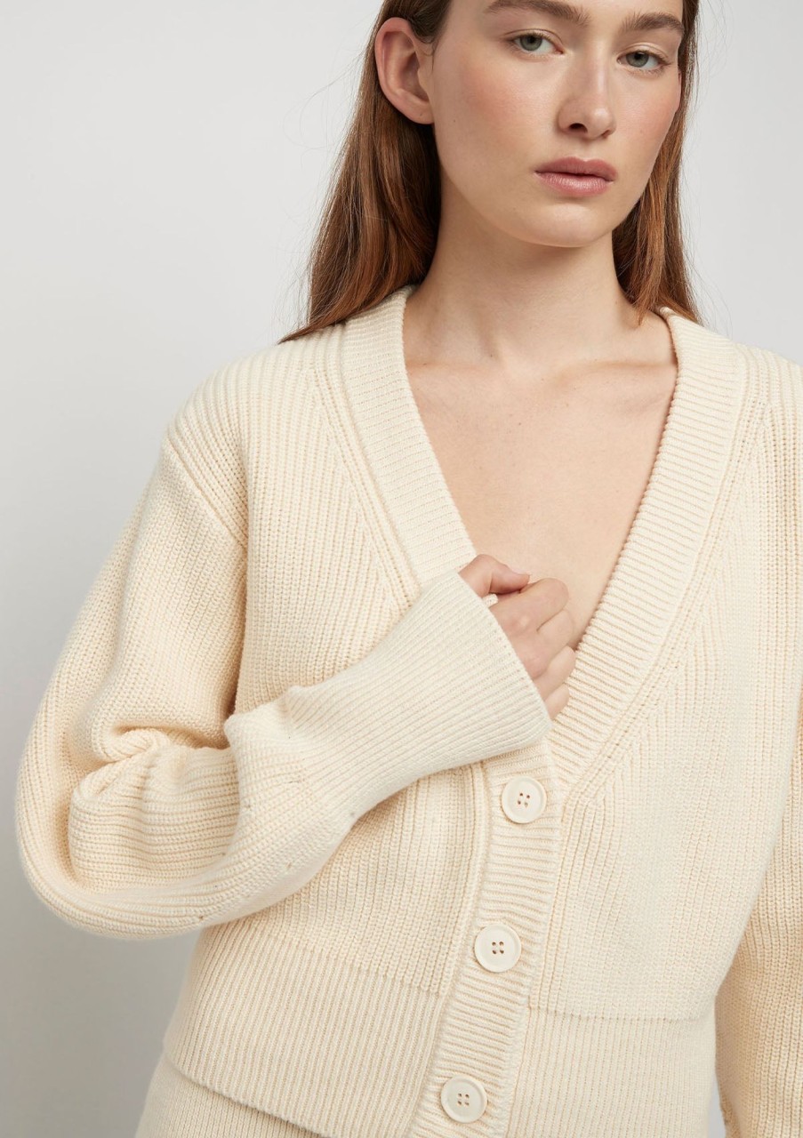 Clothing FRIEND of AUDREY | Friend Of Audrey Linnea Cotton Cardigan Oatmeal