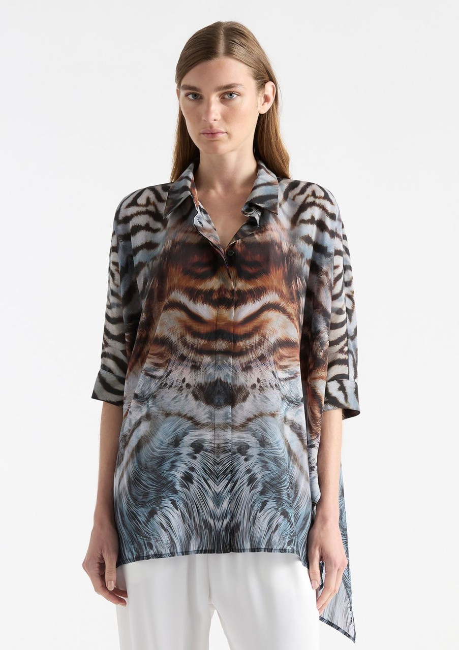 Clothing Mela Purdie | Mela Purdie Desert Silk Print Chisel Panama ...