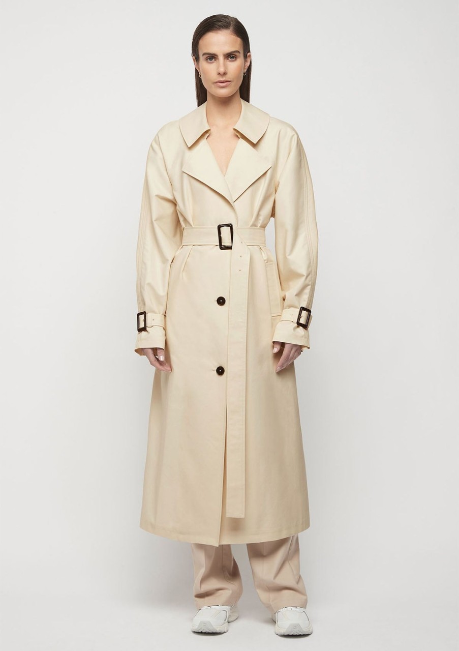 Clothing FRIEND of AUDREY | Friend Of Audrey Browne Oversized Trench Coat Bone