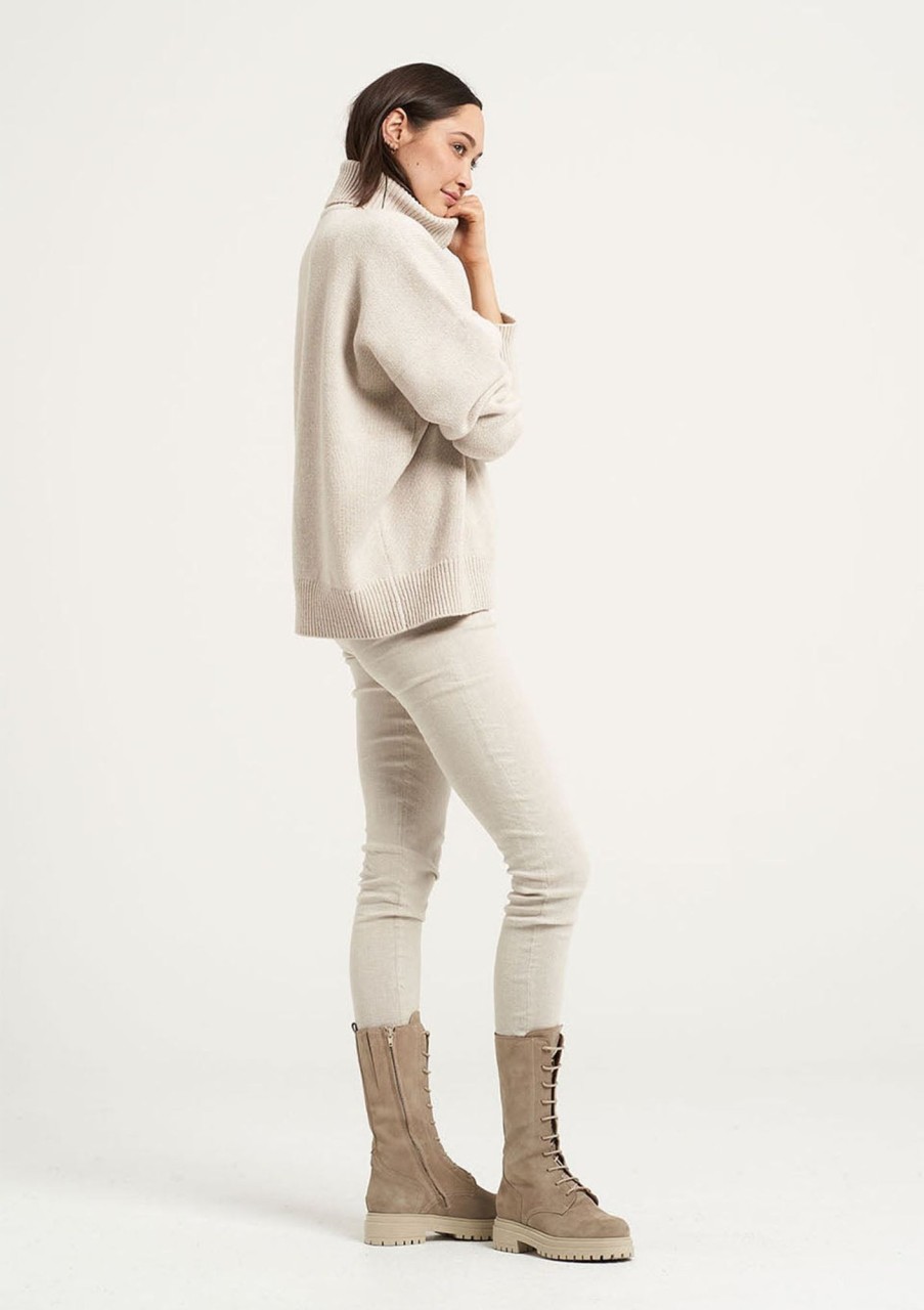 Clothing Estilo Emporio | Estilo Emporio Linen Stretch Pant Natural