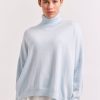 Clothing Alessandra | Alessandra A Polo Bay Sweater Frost Blue