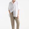 Clothing Mela Purdie | Mela Purdie Pure Linen Chisel Panama