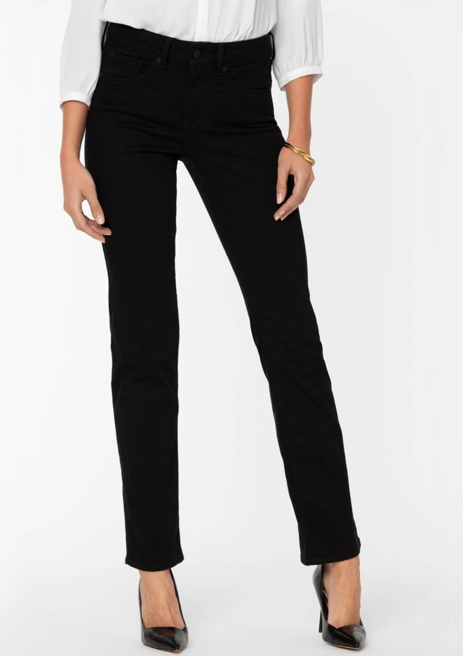 Clothing NYDJ | Nydj Marilyn Straight Jeans Black