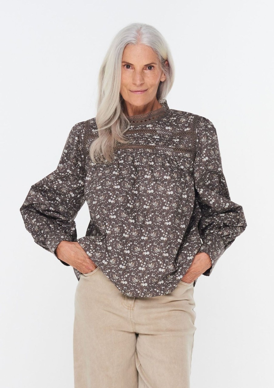 Clothing Zoe Kratzmann | Zoe Kratzmann Plateau Top Shadow Floral