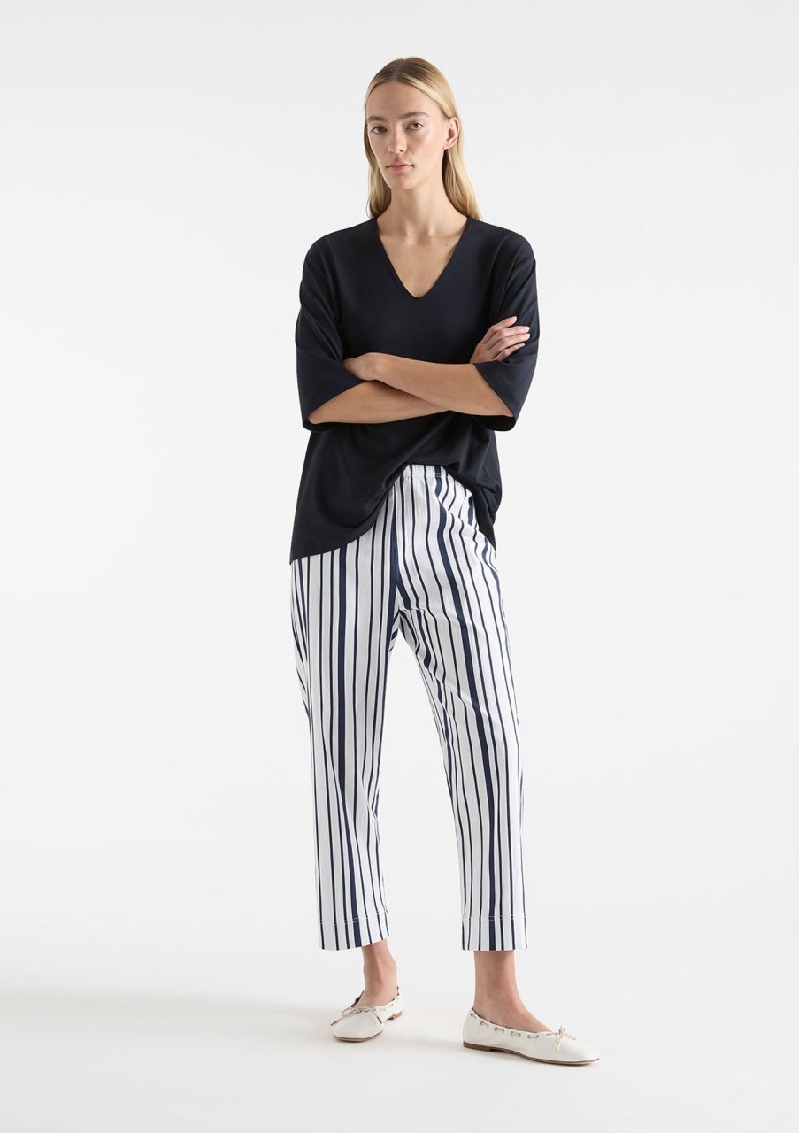 Clothing Mela Purdie | Mela Purdie Popilene Crop Shell Pant Rio Stripe