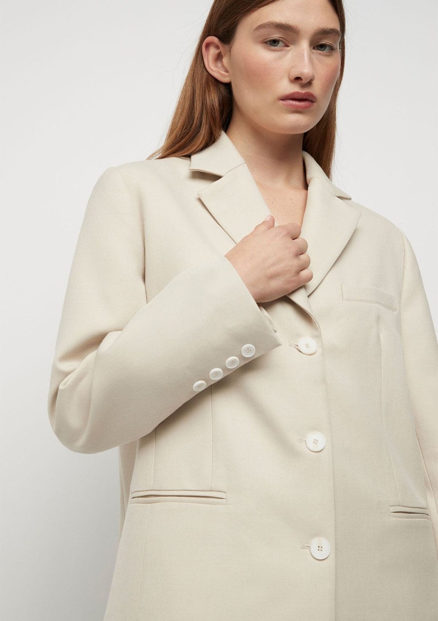 Clothing FRIEND of AUDREY | Friend Of Audrey Filippa Single Breasted Blazer Winter White