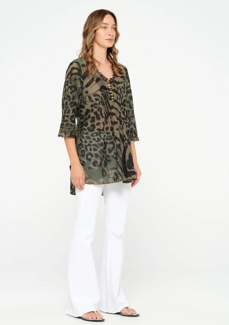 Clothing One Season | One Season Poppy Top La Paz Khaki