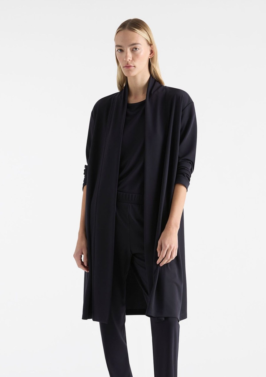 Clothing Mela Purdie | Mela Purdie Powder Knit Martini Coat True Navy