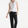 Clothing Mela Purdie | Mela Purdie Microprene Zip Tank White