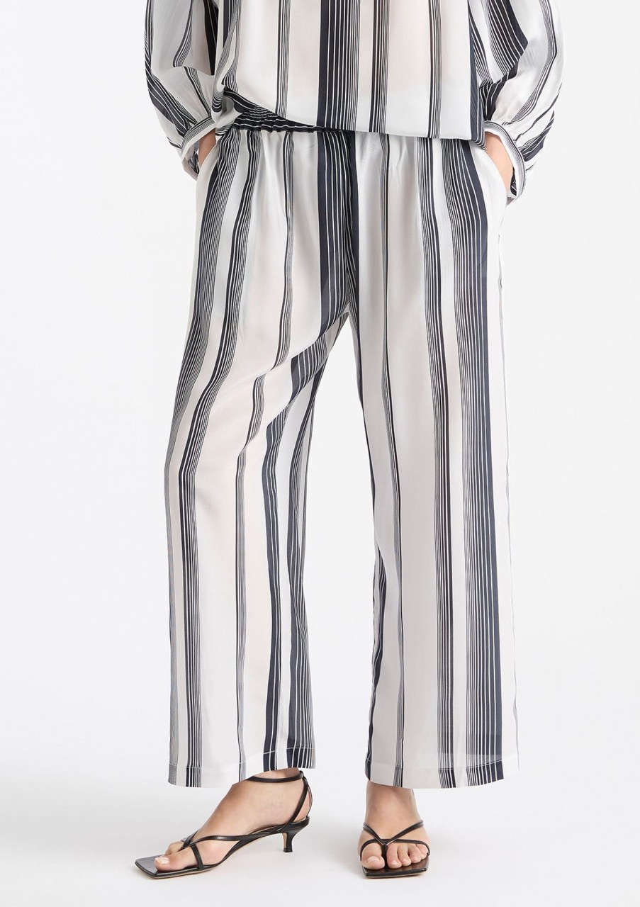 Clothing Mela Purdie | Mela Purdie Stripe Silk Pace Pant Gradient