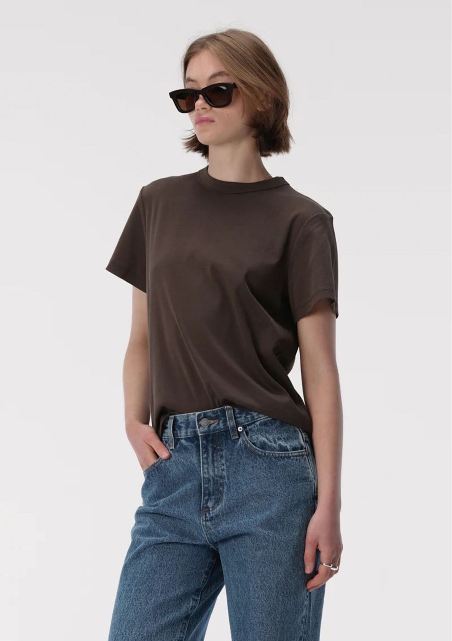 Clothing Elka Collective | Elka Collective Zoe Tee Chocolate