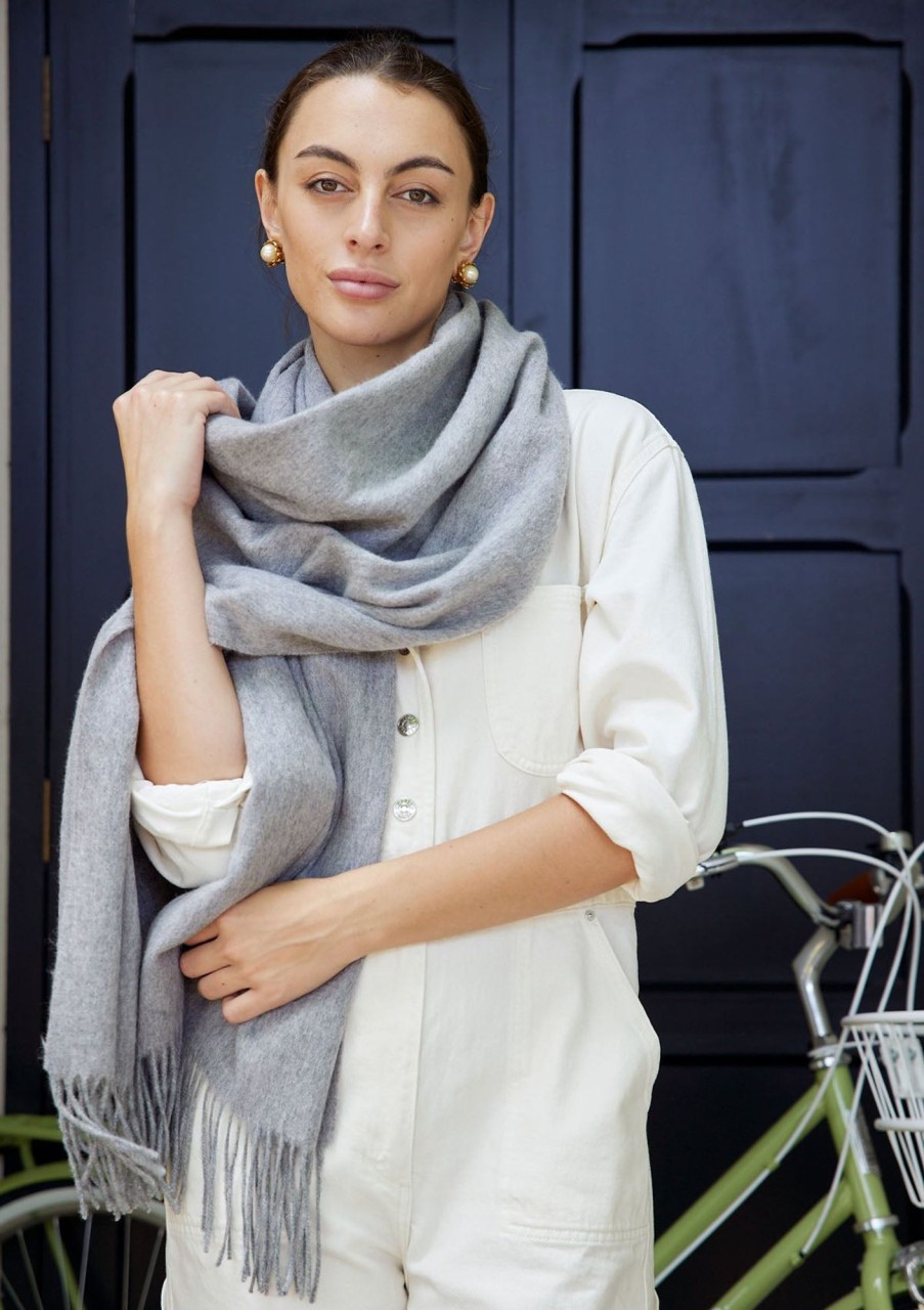 Accessories Good u0026 Co | Good U0026 Co Chunky Wool Scarf Grey