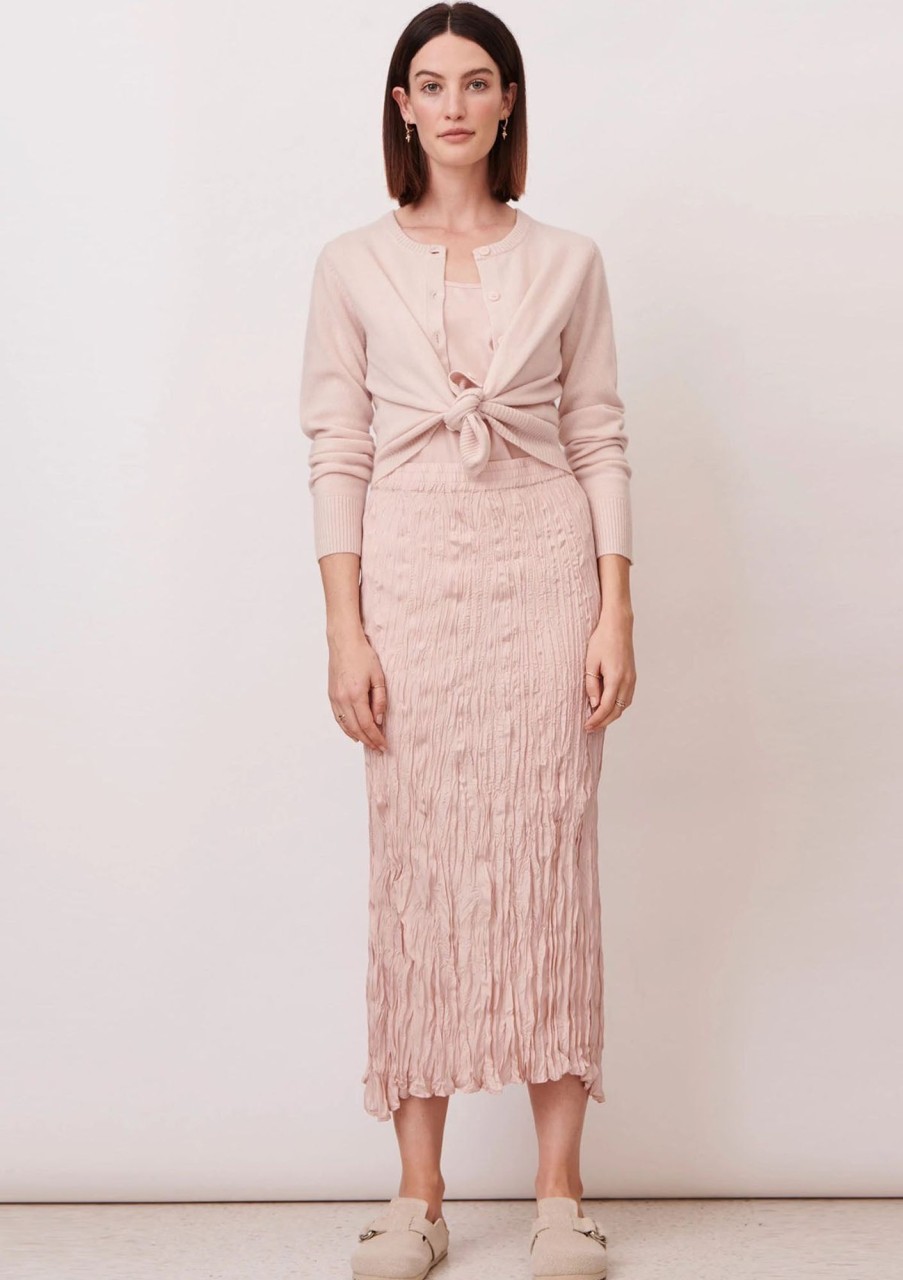 Clothing POL Clothing | Pol Clothing Lantern Crushed Silk Skirt Pink