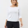 Clothing Mela Purdie | Mela Purdie Curve Relaxed Boatneck White